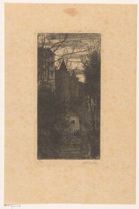 Château de Pau au crépuscule - Anton L. Koster (signed by artist)