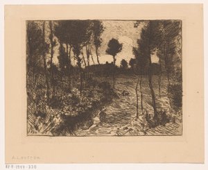 Chemin forestier au crépuscule - Anton L. Koster