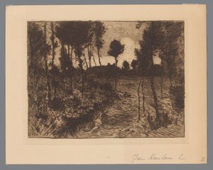Chemin forestier au crépuscule - Anton L. Koster