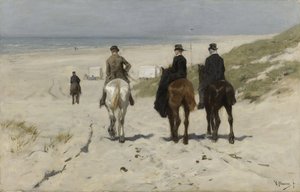 Promenade matinale le long de la plage - Anton Mauve