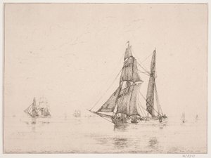 Un ketch par temps calme - Anton Melbye