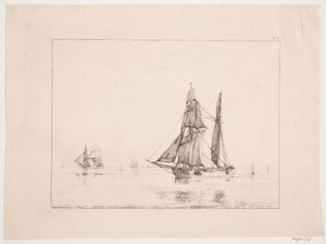 Un ketch par temps calme - Anton Melbye