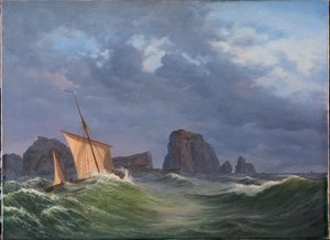 Un bateau de pêche des Shetland par temps orageux au nord des Orcades