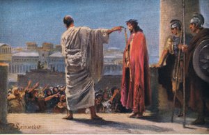 Jésus devant Pilate, de Hulberts Story of the Bible publié par The John Winston Company, 1932 - Anton Robert Leinweber