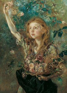 La cueilleuse de roses - Anton Romako