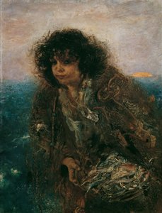 Enfant pêcheur italien