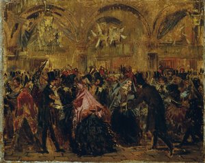 Carnaval sur la place Saint-Marc à Venise - Anton Romako