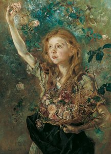 La cueilleuse de roses, vers 1883-1884 - Anton Romako