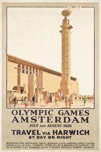 Affiche publicitaire des Jeux Olympiques de 1928 à Amsterdam - Anton Van Anrooy