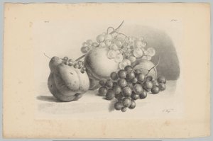 Citrouille, baies, raisins et pêches