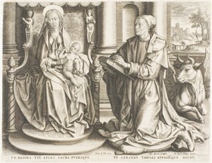 Saint Luc peignant la Vierge - Anton Wierix