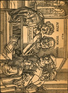 Une rare gravure sur bois par Anton Von Worms, 1899