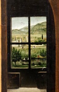 Saint Jérôme dans son cabinet de travail, détail, vers 1475 (huile sur panneau)