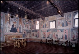 Vue générale de la vie de Sainte Francesca romaine (fresque) - Antoniazzo Romano