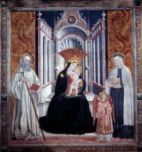 Vierge entre Saint Benoît et Sainte Francesca Romana - Antoniazzo Romano