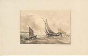 Voiliers en mer - Antonie Waldorp