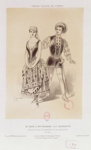 M. Ibos et Mlle Richard en duc de Mantoue et Madeleine dans Rigoletto de Verdi, 1885 - Antonin Marie Chatiniere