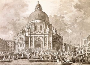 Festivités ducales, Doge et Signoria de Venise à la fête annuelle de Notre-Dame de la Santé - Antonio (after) Canaletto