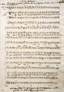 Partition musicale autographe de l