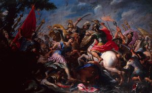 La bataille des Amazones - Antonio (circle of) Tempesta