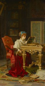 Une dame jouant de la musique (Irene di Spilimbergo) - Antonio Barzaghi Cattaneo
