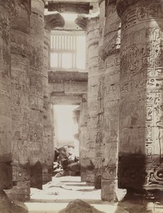 Salle hypostyle du temple de Karnak, vue de la salle hypostyle - Antonio Beato