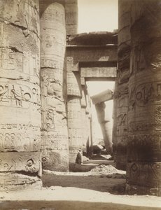 Intérieur de la salle hypostyle, Karnak - Antonio Beato