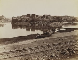 Philæ, vue de la rive est du Nil, nord-ouest - Antonio Beato