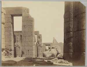 Ramesseum avec la statue - Antonio Beato