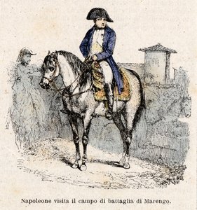 Napoléon Bonaparte en Italie, visite le champ de bataille de Marengo