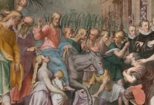 Abside, Antonio Campi, Entrée de Jésus à Jérusalem 1582-84, (détail)