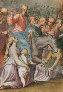 Abside, Antonio Campi, Entrée de Jésus à Jérusalem 1582-84, (détail)