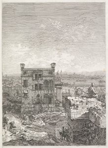 Vues : Une maison entourée de six colonnes, 1735-1746