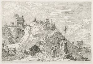 Vues : Un pèlerin en prière - Antonio Canaletto