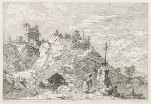 Vues : Un pèlerin en prière, 1735-1746 - Giovanni Antonio Canal