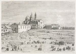 Vues : Église de Sainte Justine à Prà della Valle, Padoue, 1735-1746 - Giovanni Antonio Canal