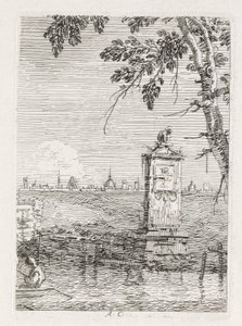 Le petit monument sous un arbre