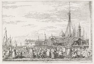 Vues : Le marché sur le Molo - Antonio Canaletto