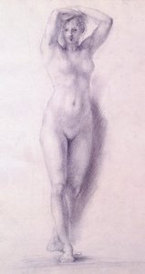 Figure féminine avec les bras levés par Antonio Canova (1757-1822), dessin - Antonio Canova