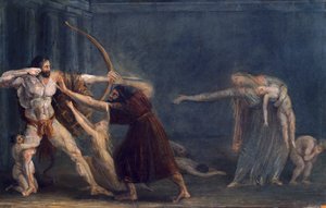 Hercule tirant des flèches sur ses enfants par Antonio Canova