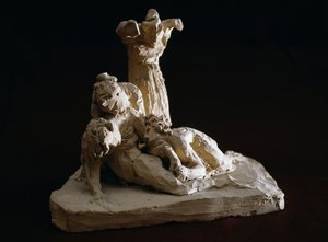 Lamentation du Christ, esquisse en terre cuite par Antonio Canova (1757-1822), Possagno, Vénétie, Italie