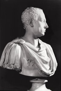 Buste portrait de François Ier (1708-65), empereur du Saint-Empire romain (marbre)