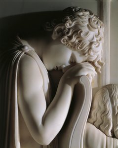 Le Deuil de la Comtesse de Haro, par Antonio Canova, relief en marbre