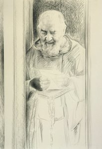 Padre Pio lisant, 1988-89