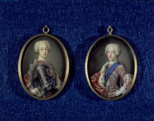 Prince Henry Benedict Stuart (1725-1807) et Prince Charles Edward Stuart (1720-88), vers 1734 - Antonio David
