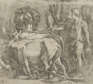 Cadmus labourant le champ où il a semé les dents du dragon - Antonio Fantuzzi