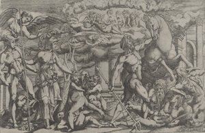 Concours entre Neptune et Athéna, 1540-45 - Antonio Fantuzzi