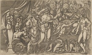 Hercule déguisé en femme - Antonio Fantuzzi