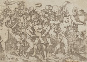 Silenus porté, 1543 - Antonio Fantuzzi