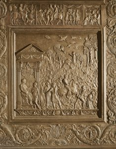 Martyr de Saint Paul, détail de la porte centrale de la basilique, décorée 1439-45 (bronze)
